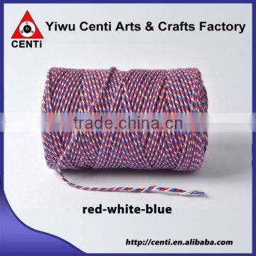 Quality red white and blue tri coloured original cotton bakers twine