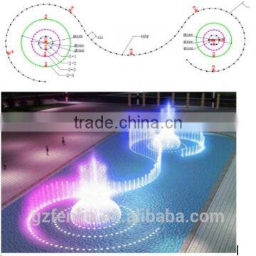 Stainless Steel Outdoor Colorful Running Music Water Speaker Fountain