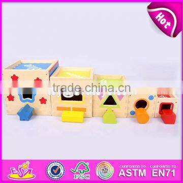 Creative Intelligent Baby Wooden Stacking Cups W13D079 photo-2