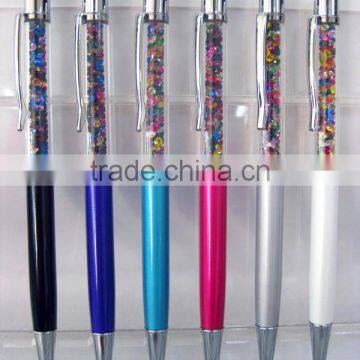 new fashional metal touch crystal diamond new ball pen/promotional ball pen/shining ball pen