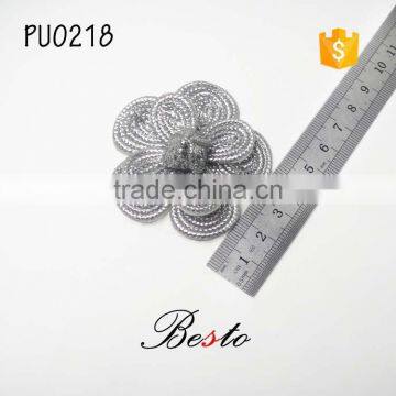 Guangzhou Factory Artificial Leather Flower for the Shoes Decoration photo-2
