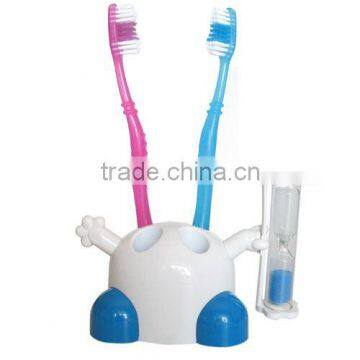 Toothbrush holder with sand timer (dark blue color)