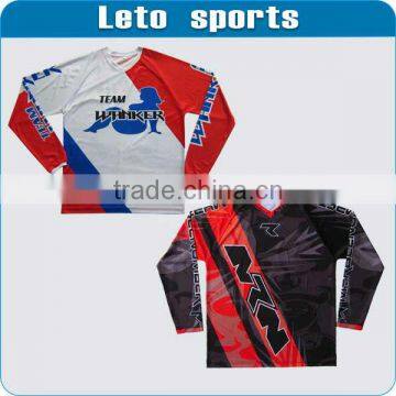 custom printing long sleeves motocross jersey,motorcycle wear