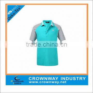 Plain Polyester/Spandex Branded Men Golf Polo T-shirt