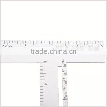 Kearing High Quality Transparent Sandwich Line T Sharped Draft Ruler 1.2mm Thick Plastic Rulers#T1204 photo-4