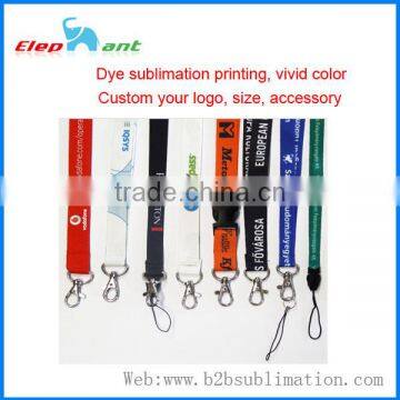 Double sizes printed dye sublimation lanyards