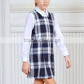 Hot Sale Classic Plaid School Uniform Dress For Girls