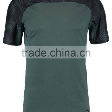 MGOO New Design Dry Fit Sportwear Gym T-shirt Men Muscle Fitness Color Block T Shirt photo-5