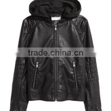 Manufacturer Price Custom Motorcycle Kids Leather Jacket Boys photo-5