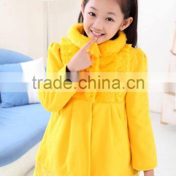 Autumn and Winter Girls in Children in the Long Fur Coat Imitation Suede Windbreaker Jacket photo-2