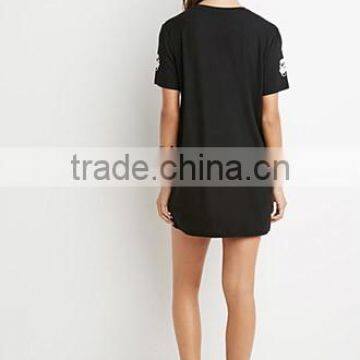Women's Short Sleeve T-shirt Long Letters photo-4
