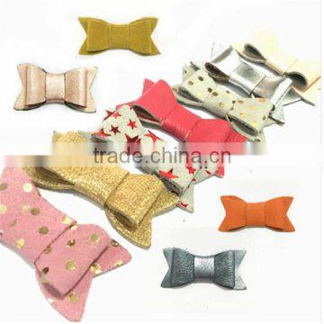 12 Pcs/lot Baby Genuine Leather Bows DIY Baby Headbands Without Clip Baby Hair Accessories photo-3