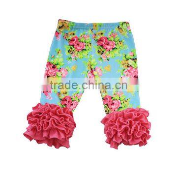 Summer Baby Girls Fashion Design Beautiful Patterns Raglans Ruffle Shirt Children Pants Clothing Sets Wholesale Kids 2 Pcs Set photo-3