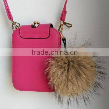 wholesale 15cm original color genuine fur raccoon fur pom for beanie