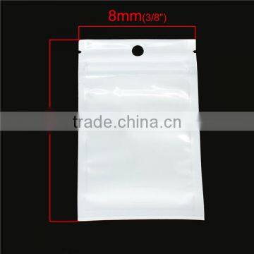 China Wholesale Rectangle White W/ Hang Hole BOPP Film Zip Lock Bags photo-2