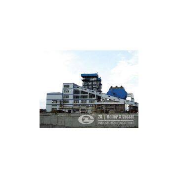 Circulating fluidized bed power plant boiler