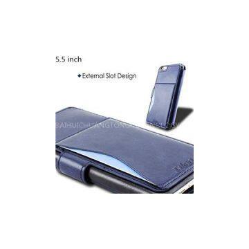 Blue Leather Case For IPhone 6 Plus