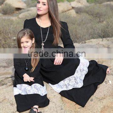 Mommy and me Maxi Dresses Women Dresses Lace Maxi Dress photo-3