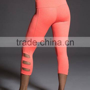 Factory Custom Dry Fit Supplex Lycra Capri Leggings Women Workout Pants photo-2