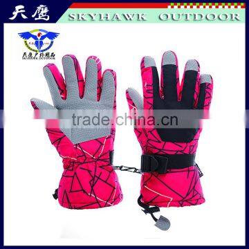 Outdoor sports waterproof winter ski mittens