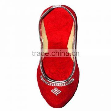Girls Rajasthani Red Mojari
