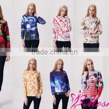 Low Price High Quality Women Pullover Digital Printing Hoodie