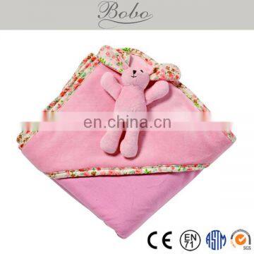 Snuggly Baby Blanket with Plush animal toy