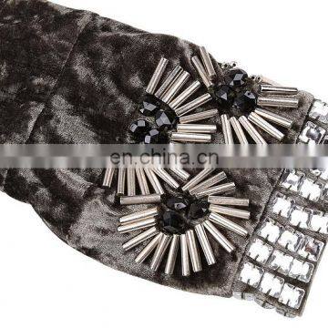 Wholesale Opening Closure Luxury Studded Trench Duster Velet Maxi Coat for Women Fall/Winter photo-6