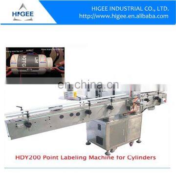 SUS304 stainless steel automatic round bottle fixed-position sticker labeling machine with date printer