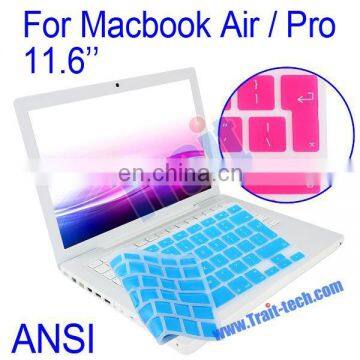 High Quality Clear Crystal Guard EU/UK Protective Film Silicone Keyboard Cover for Macbook Air/Pro 11.6"