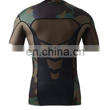 2015 New Model Men Compression T-shirts With Brand Logo Camouflage Dry Fit Sportswear Wholesale photo-4