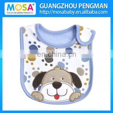 Top Quality Cartoon Design embroidery TPU Waterproof Baby Boy Bib