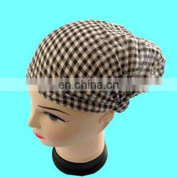 Classical checks design cotton elastic hair decoration