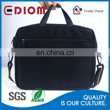 Wholesale custom logo printed black business large mens messenger laptop bags