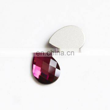 Lead free drop cut flat back crystal stones for jewelry accessories