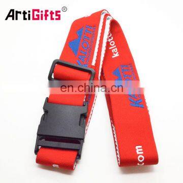 Wholesale Promotional Custom Made Polyester Luggage Strap with Detach Buckle