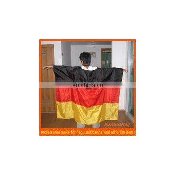 polyester Germany Poncho flag with sleeve