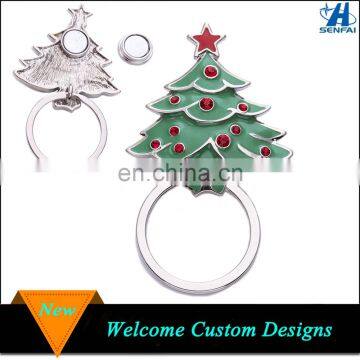 China manufacturer bulk decorative custom alloy metal magnetic Christmas tree eyeglass clip holder brooch pin