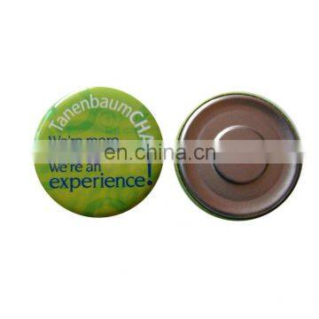 concave and convex side round shaped tinplate fridge magnet sticker