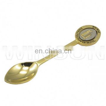 promotional custom stainless steel plating gold coffee spoon