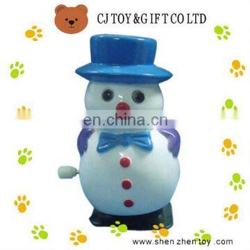 8cm ABS Snowman Wind Up Jump Toy for Export