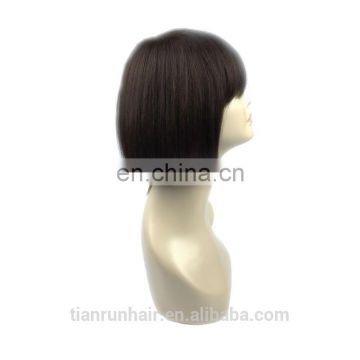 5A high quality silk top full lace wigs with bangs