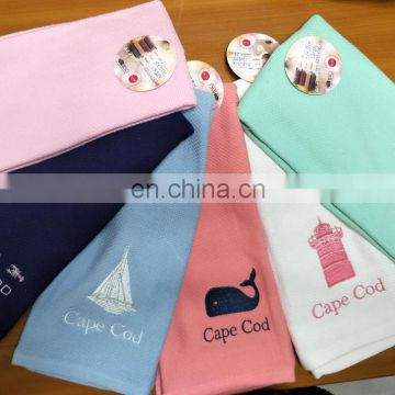 China suppliers custom cotton embroidery kitchen towel