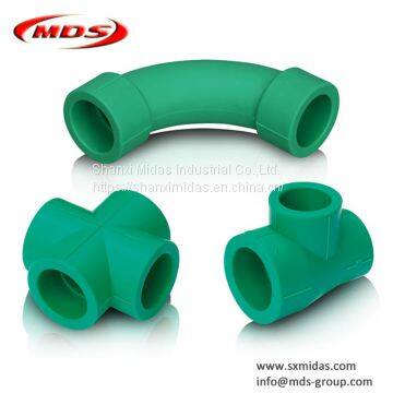 Chinese Factory Plastic Water Pipe Connectors Green Din Standard Ppr Pipe Fittings photo-2