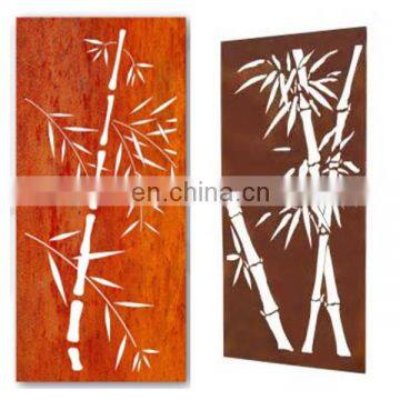 Modern Garden Decoration Corten Steel Laser Cut Metal Garden Art