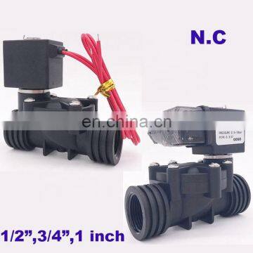 2 Way Plastic Solenoid Valve NBR/EPDM/FKM 1/2" 3/4 1 Inch Orifice 15/20/25mm Normal Close PP-15/20/25 Water Valve 10bar 220V photo-2