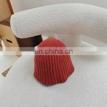 Japanese Niche Knitting Bucket Hat Female Solid Color Casual Wild Fisherman Hat Korean Version of the Autumn and Winter photo-5