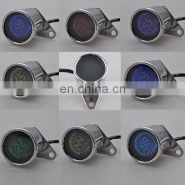 Cafe Racer Motorcycle Bike LED LCD Odometer Tachometer Digital Speedometer Gauge