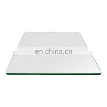 6mm 8mm 10mm Square Transparent Glass Table Top Modern Coffee Glass Table Top With Flat Polished Edge Round Corner