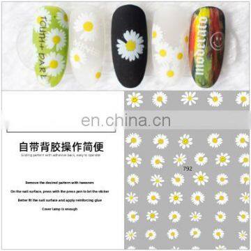 JOYFUL 792-797 389-733 Daisy luxury brand Name LOGO 3d fashion nail sticker